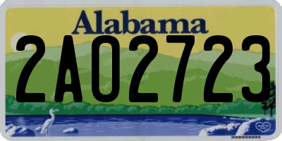 AL license plate 2AO2723