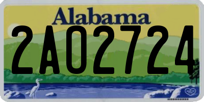 AL license plate 2AO2724