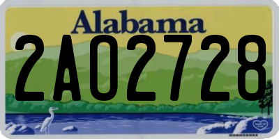 AL license plate 2AO2728