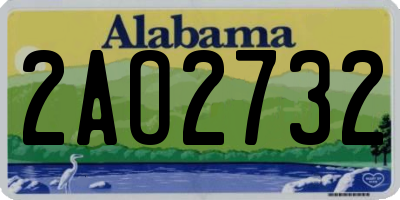 AL license plate 2AO2732