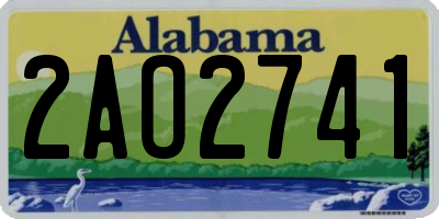 AL license plate 2AO2741