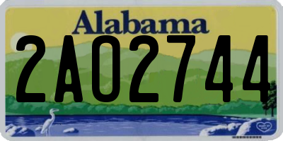 AL license plate 2AO2744
