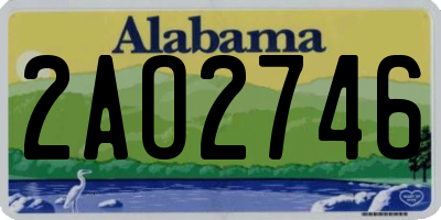 AL license plate 2AO2746