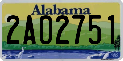AL license plate 2AO2751