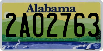 AL license plate 2AO2763