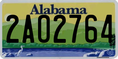 AL license plate 2AO2764