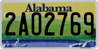 AL license plate 2AO2769
