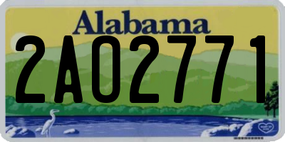 AL license plate 2AO2771