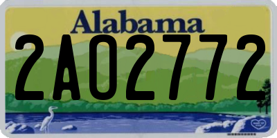 AL license plate 2AO2772