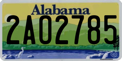 AL license plate 2AO2785