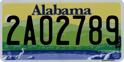 AL license plate 2AO2789