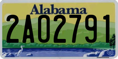 AL license plate 2AO2791