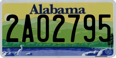 AL license plate 2AO2795