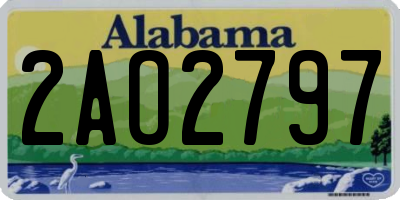 AL license plate 2AO2797