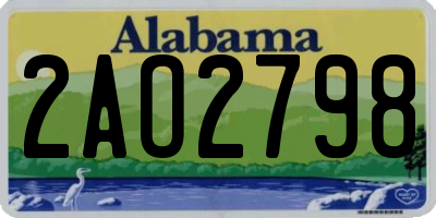 AL license plate 2AO2798