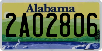 AL license plate 2AO2806