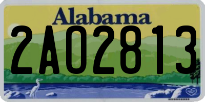 AL license plate 2AO2813