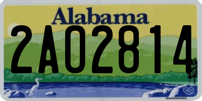 AL license plate 2AO2814