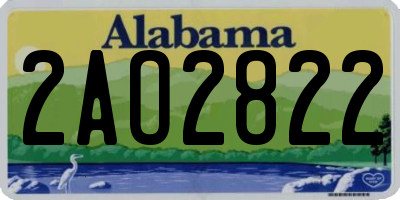AL license plate 2AO2822