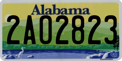 AL license plate 2AO2823