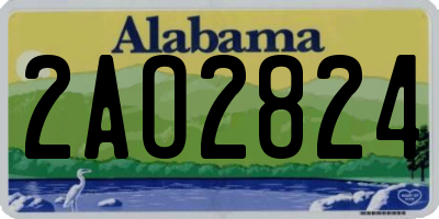 AL license plate 2AO2824