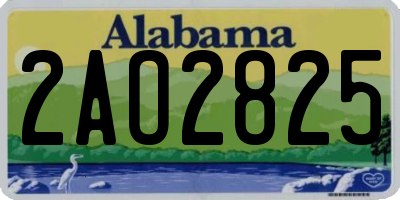 AL license plate 2AO2825