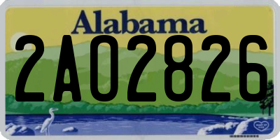 AL license plate 2AO2826