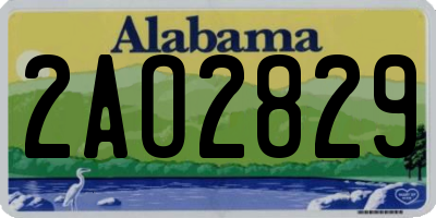 AL license plate 2AO2829