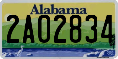 AL license plate 2AO2834