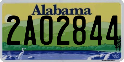 AL license plate 2AO2844