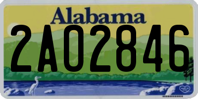 AL license plate 2AO2846