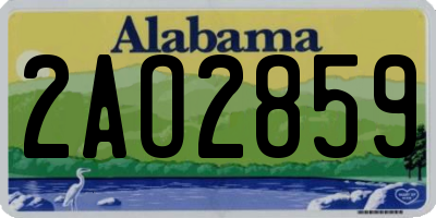 AL license plate 2AO2859