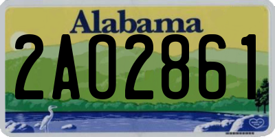 AL license plate 2AO2861