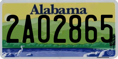 AL license plate 2AO2865
