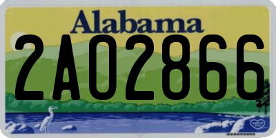 AL license plate 2AO2866