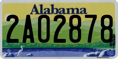 AL license plate 2AO2878