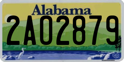 AL license plate 2AO2879