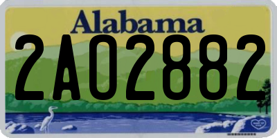 AL license plate 2AO2882