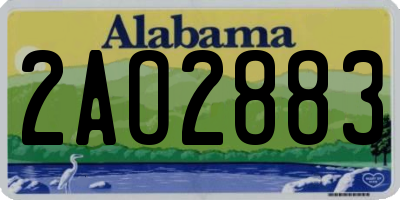 AL license plate 2AO2883