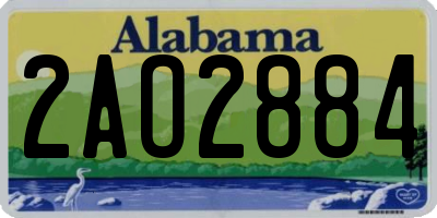 AL license plate 2AO2884