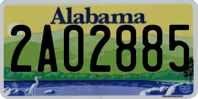 AL license plate 2AO2885
