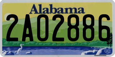 AL license plate 2AO2886