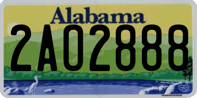 AL license plate 2AO2888
