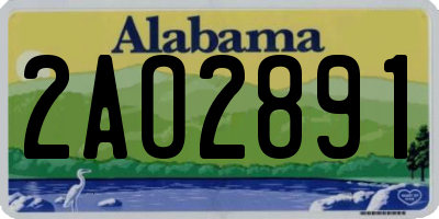 AL license plate 2AO2891