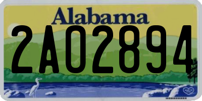 AL license plate 2AO2894