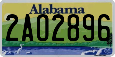 AL license plate 2AO2896