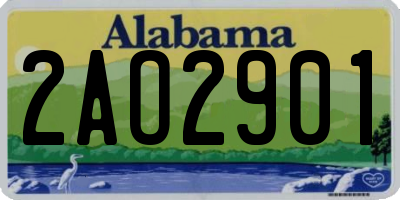 AL license plate 2AO2901