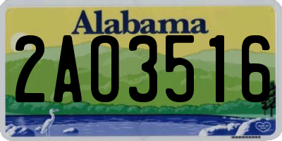 AL license plate 2AO3516