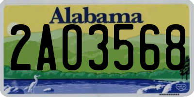 AL license plate 2AO3568