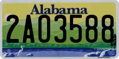 AL license plate 2AO3588